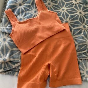 Amazon biker shorts and bra set never worn